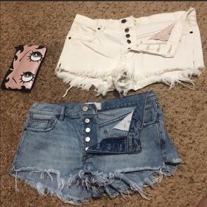 Free People distressed shorts bundle of 2 size 27